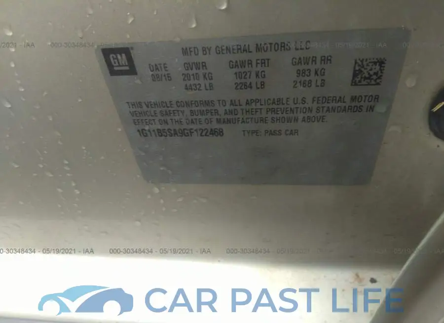 1G11B5SA9GF122468# 9