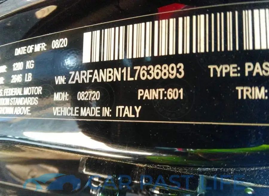 ZARFANBN1L7636893# 9