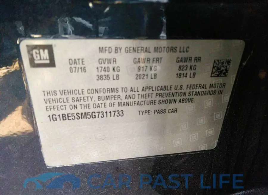 1G1BE5SM5G7311733# 9