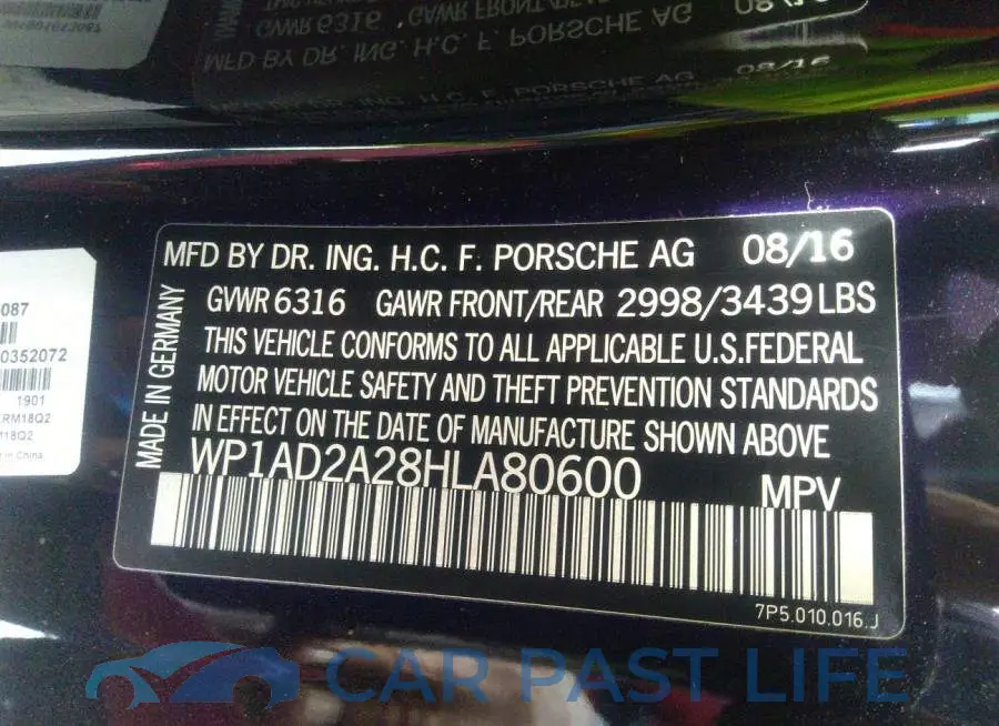 WP1AD2A28HLA80600# 9