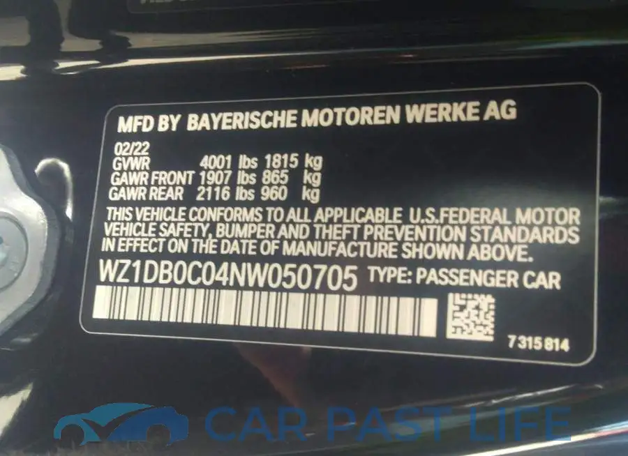 WZ1DB0C04NW050705# 9