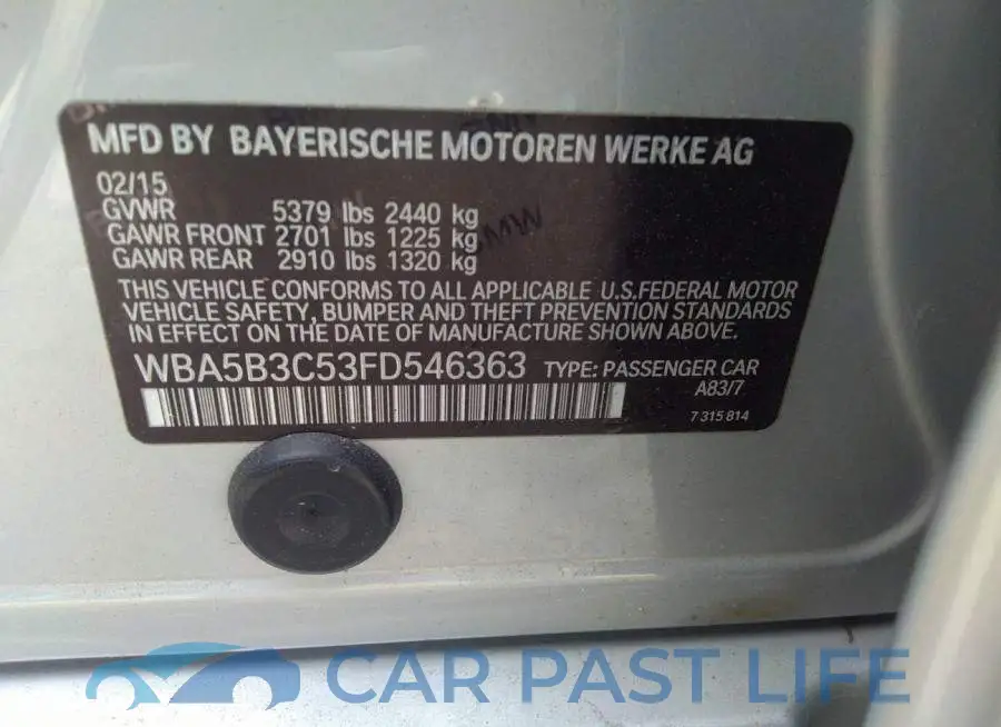 WBA5B3C53FD546363# 9