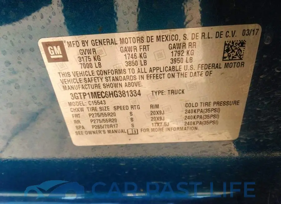 3GTP1MEC6HG381334# 9