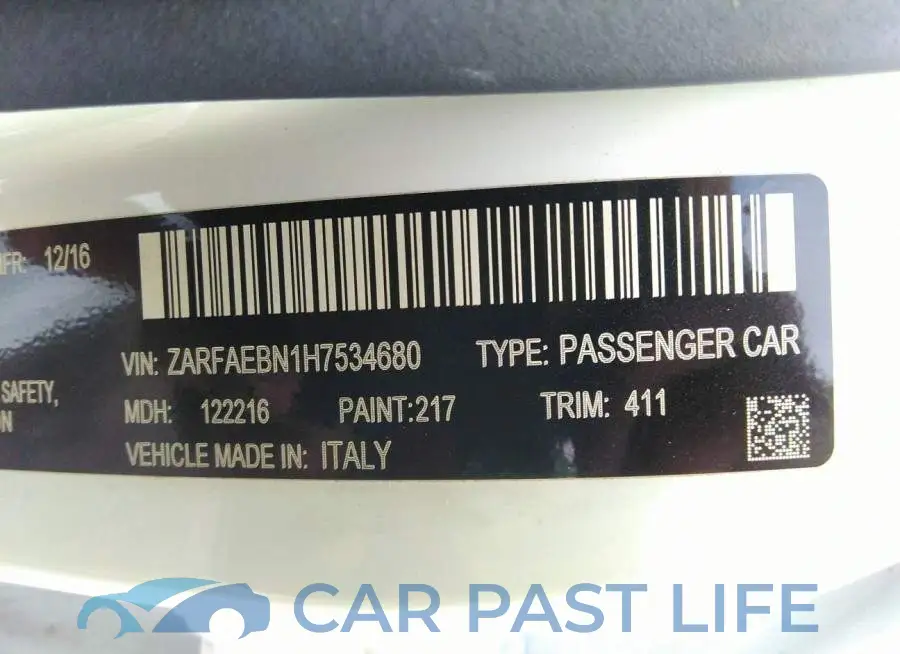 ZARFAEBN1H7534680# 9