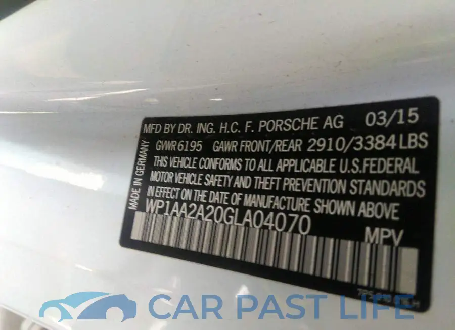WP1AA2A20GLA04070# 9