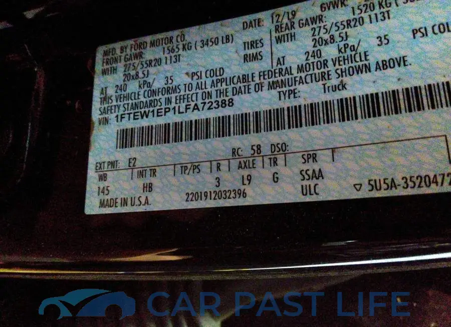 1FTEW1EP1LFA72388# 9