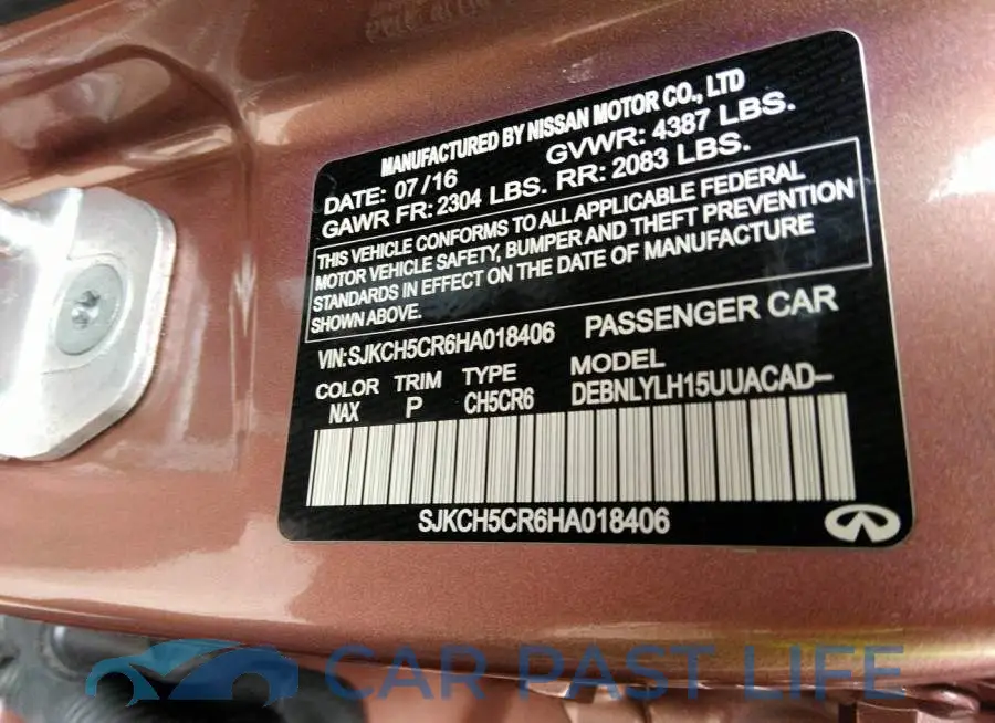 SJKCH5CR6HA018406# 9