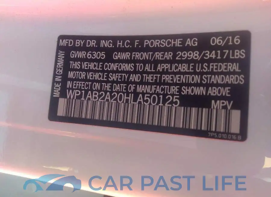WP1AB2A20HLA50125# 9