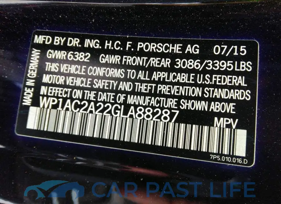 WP1AC2A22GLA88287# 9