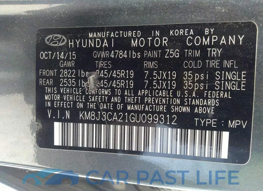 KM8J3CA21GU099312# 9