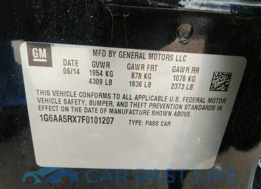 1G6AA5RX7F0101207# 9