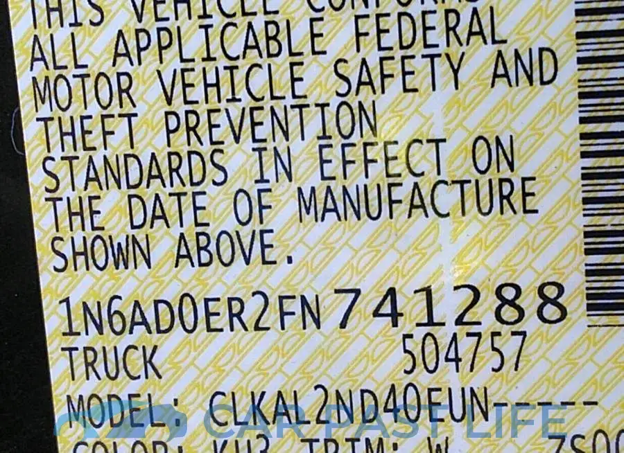 1N6AD0ER2FN741288# 9