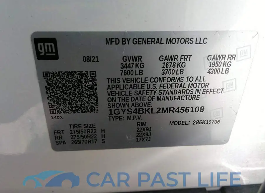 1GYS4BKL2MR456108# 9