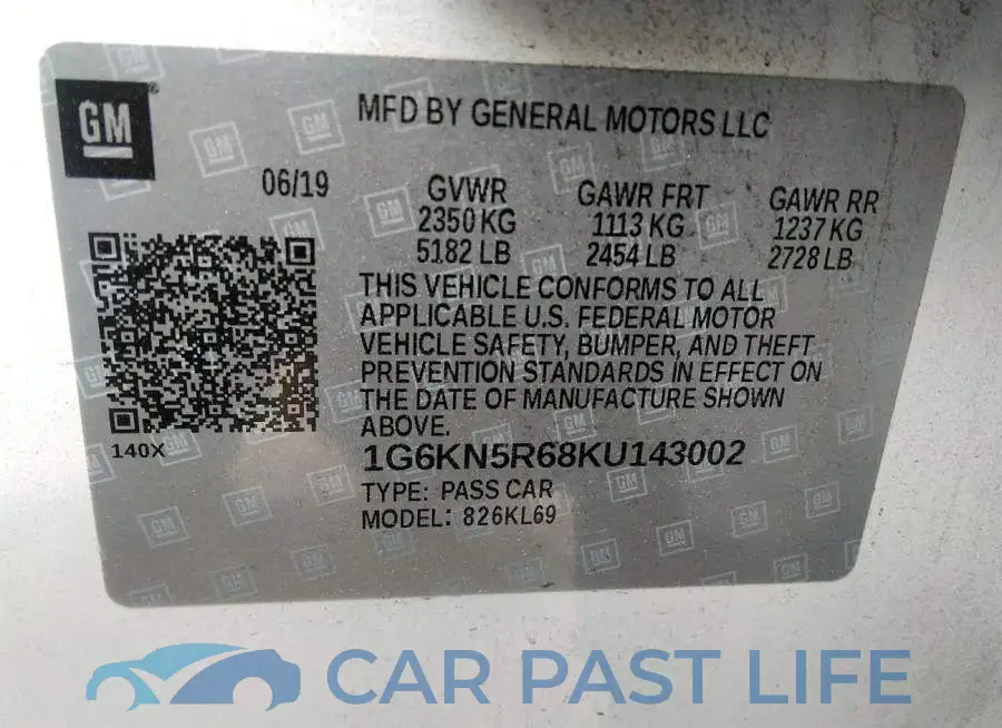 1G6KN5R68KU143002# 9