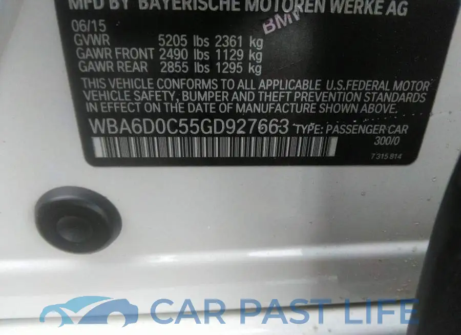 WBA6D0C55GD927663# 9