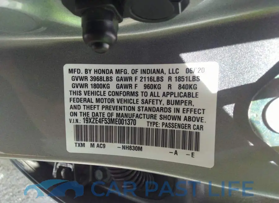 19XZE4F53ME001370# 9