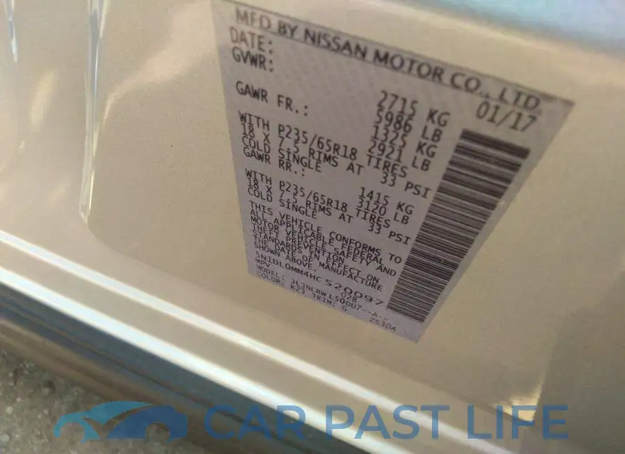 5N1DL0MM4HC520097# 9