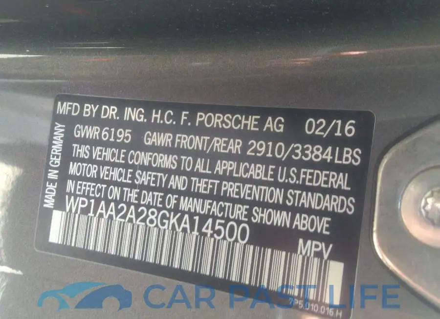 WP1AA2A28GKA14500# 9