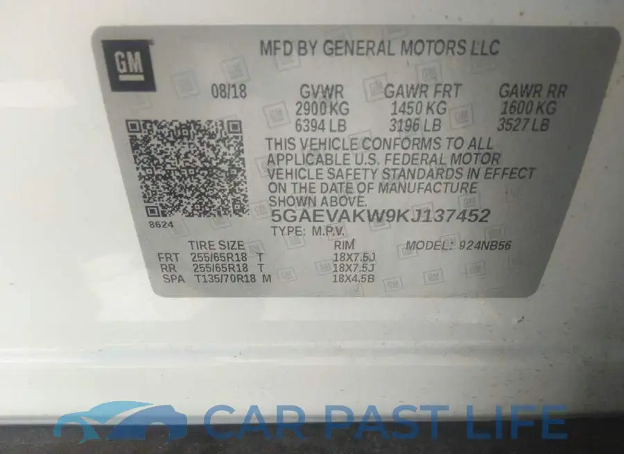 5GAEVAKW9KJ137452# 9