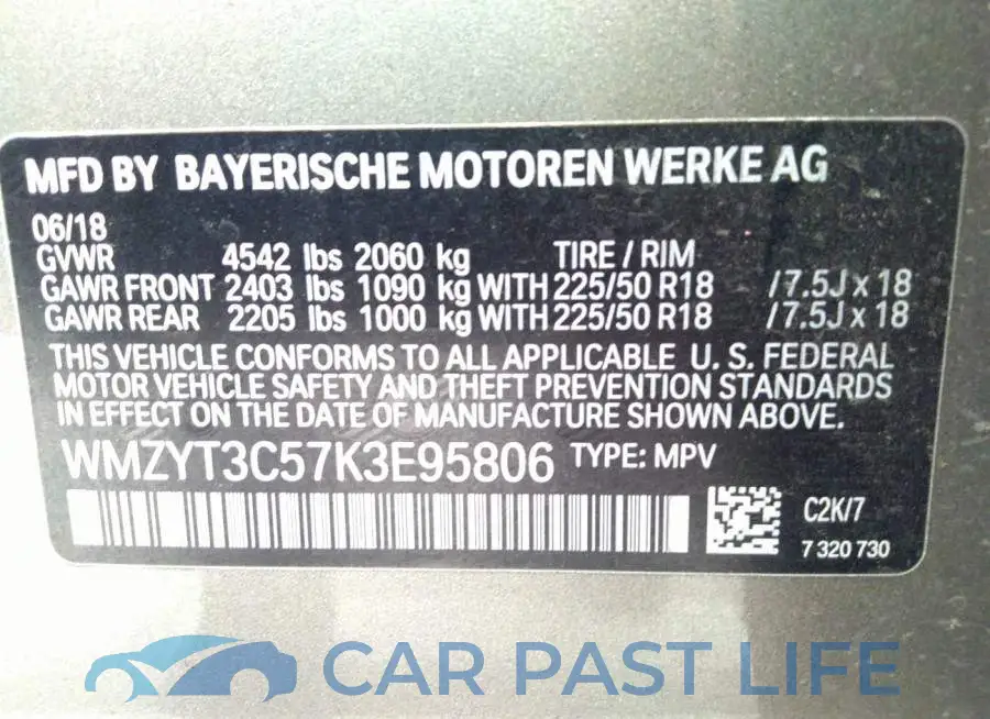 WMZYT3C57K3E95806# 9
