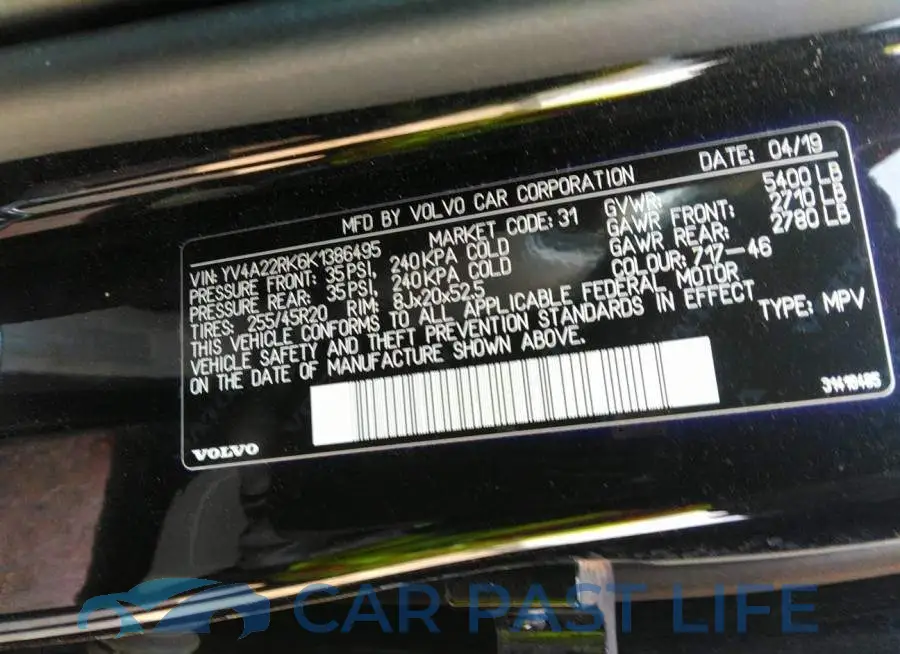 YV4A22RK6K1386495# 9
