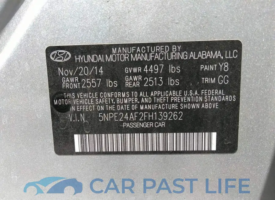 5NPE24AF2FH139262# 9