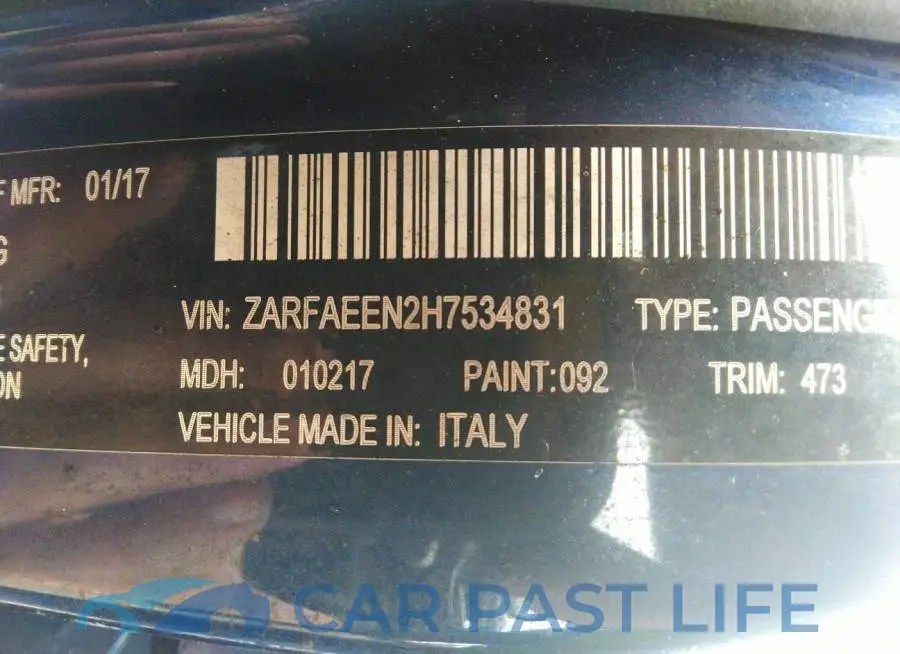 ZARFAEEN2H7534831# 9