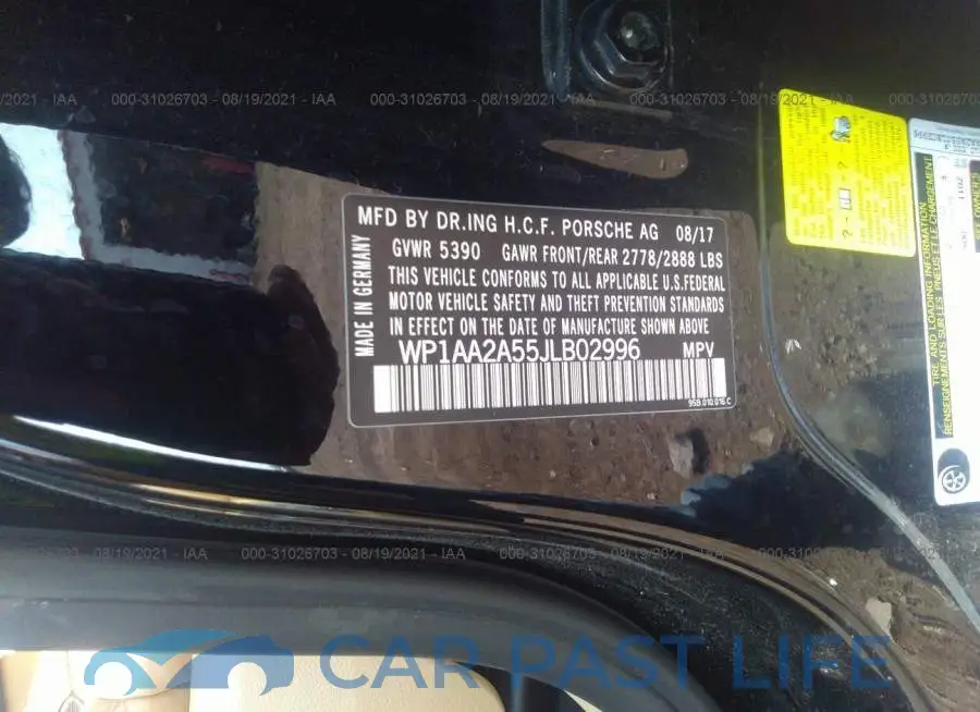 WP1AA2A55JLB02996# 9