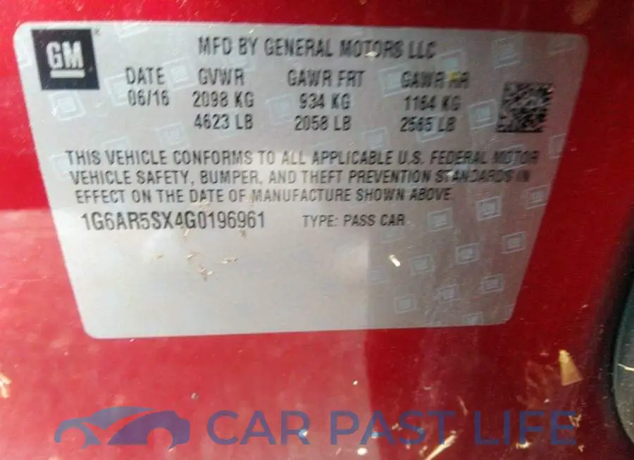 1G6AR5SX4G0196961# 9