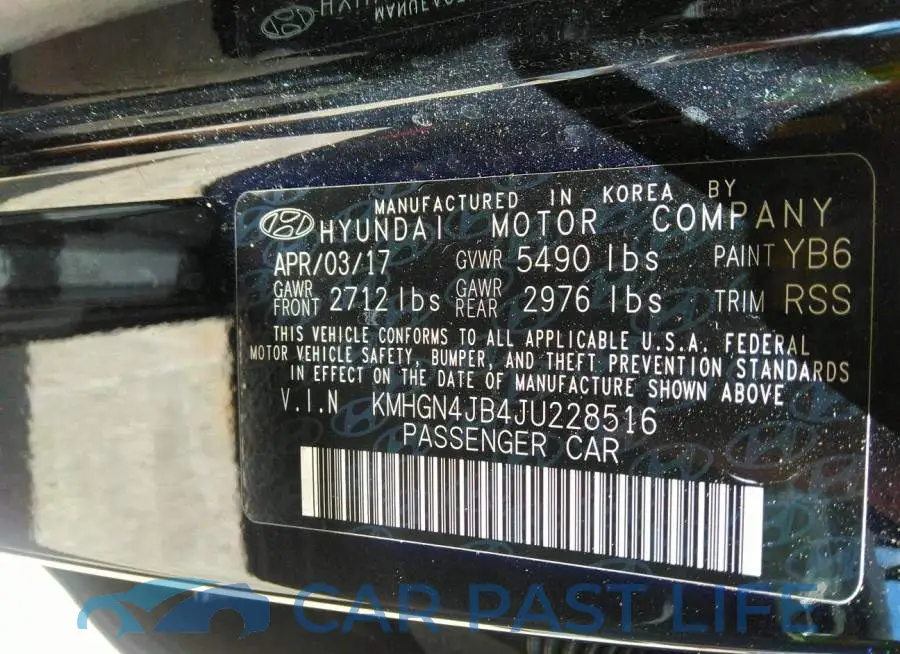 KMHGN4JB4JU228516# 9