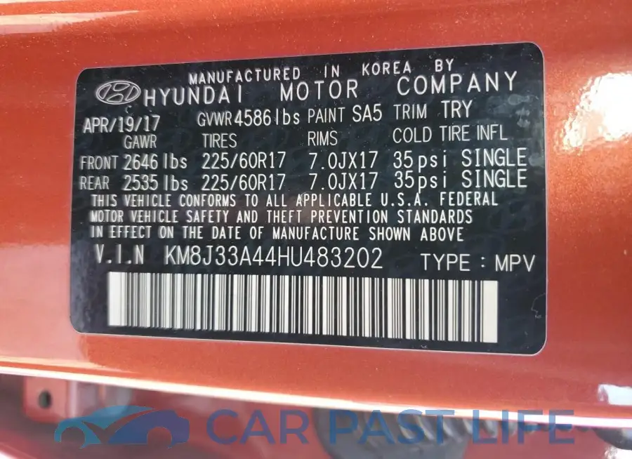 KM8J33A44HU483202# 12