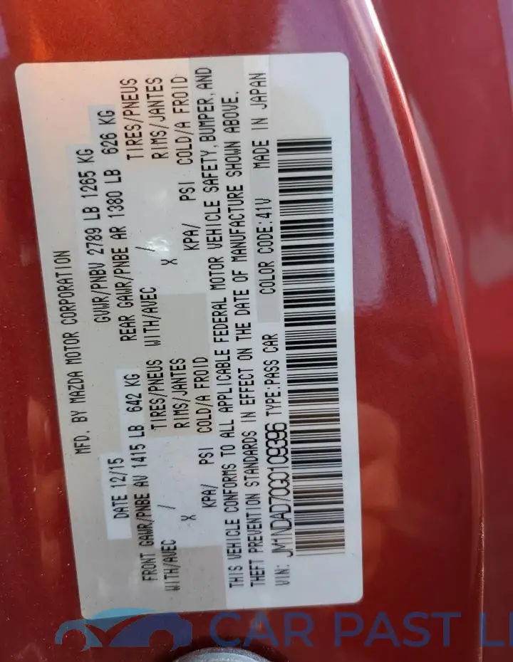 JM1NDAD70G0109396# 12