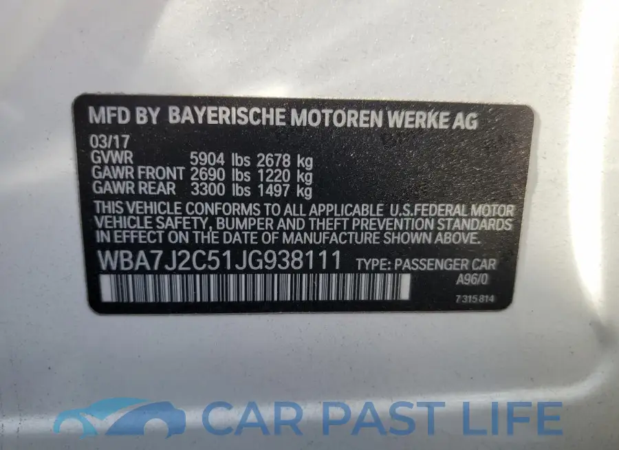 WBA7J2C51JG938111# 12