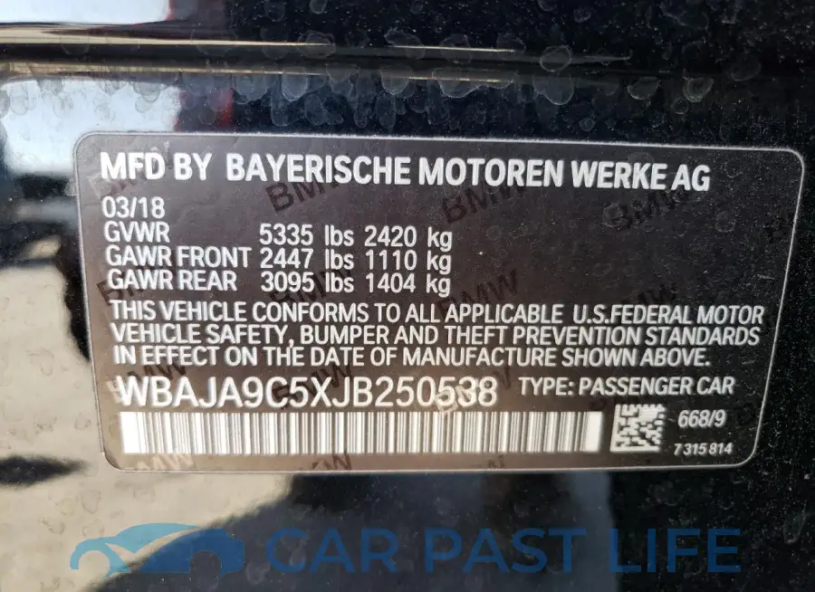 WBAJA9C5XJB250538# 12