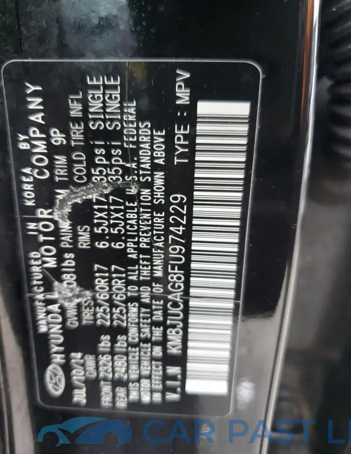 KM8JUCAG8FU974229# 13