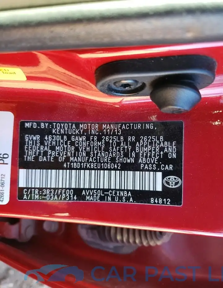 4T1BD1FK8EU106042# 12