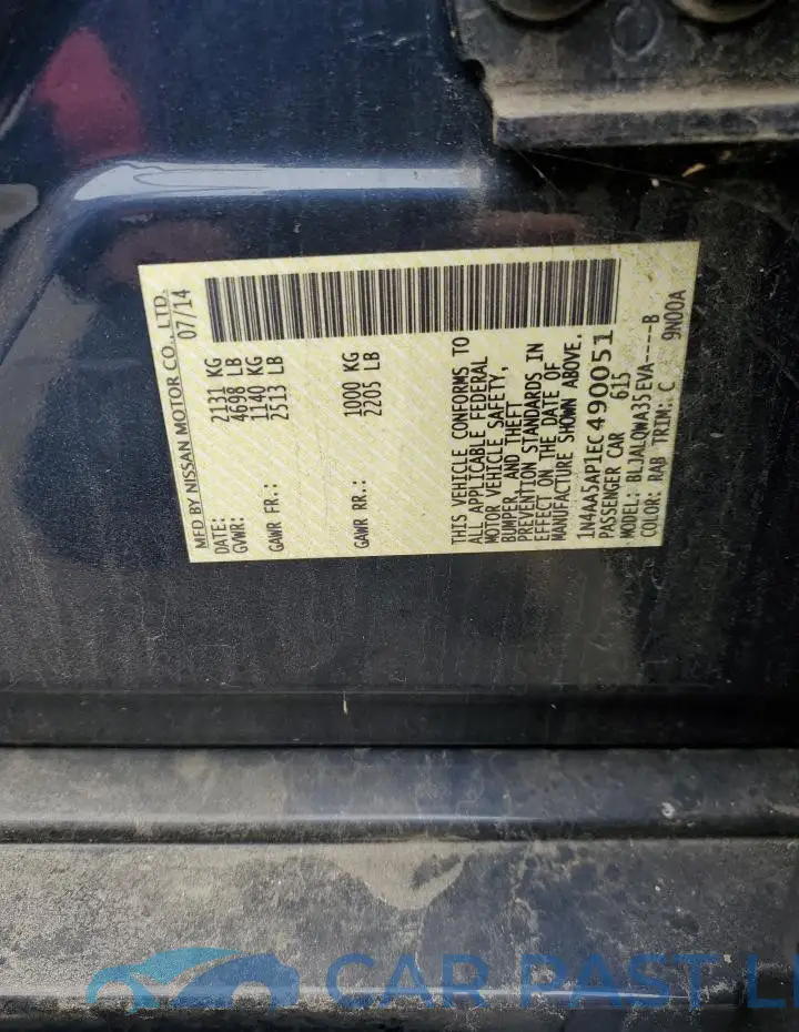 1N4AA5AP1EC490051# 12