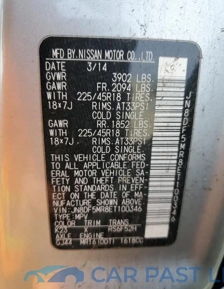 JN8DF5MR8ET100346# 12