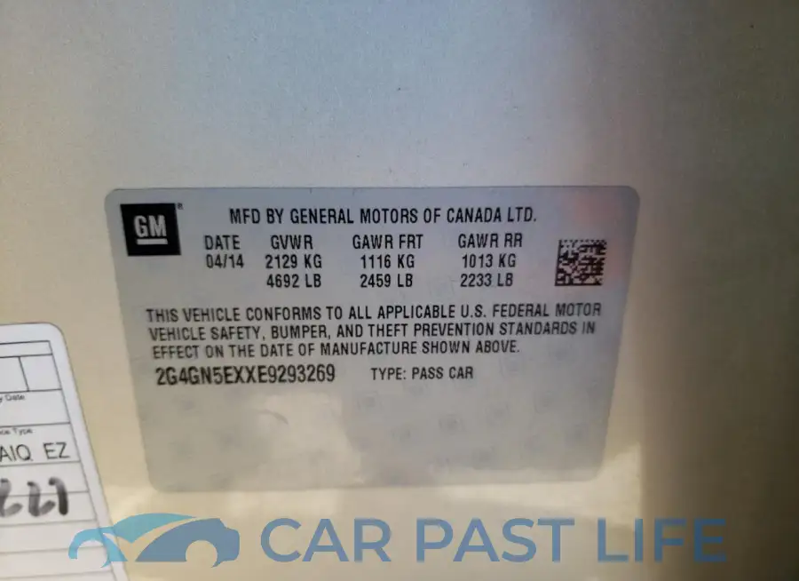 2G4GN5EXXE9293269# 12