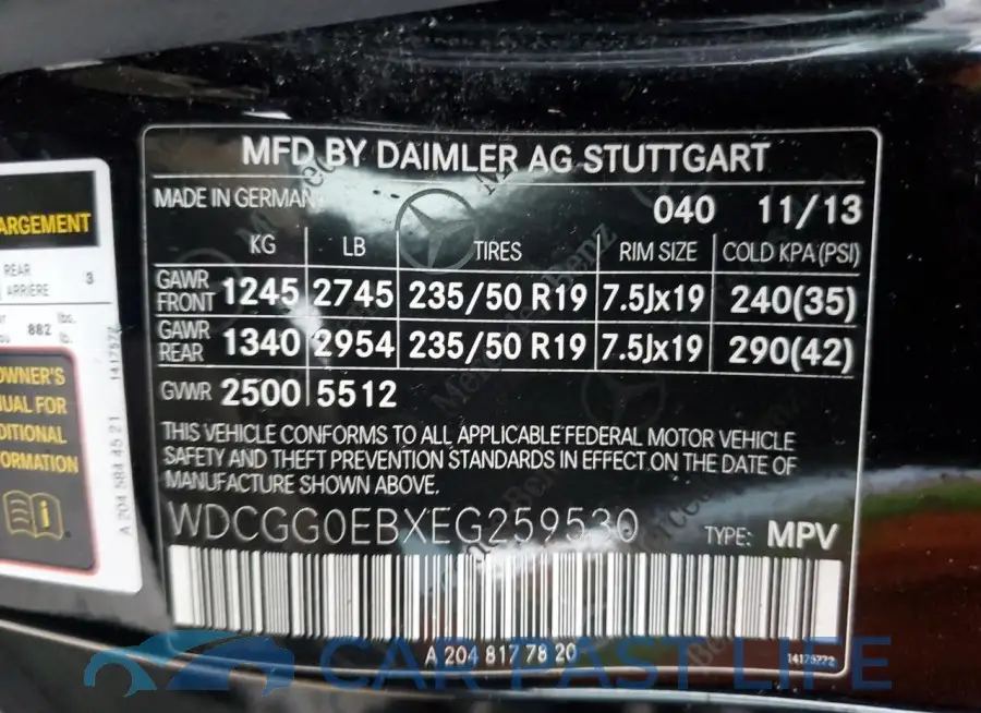 WDCGG0EBXEG259530# 13