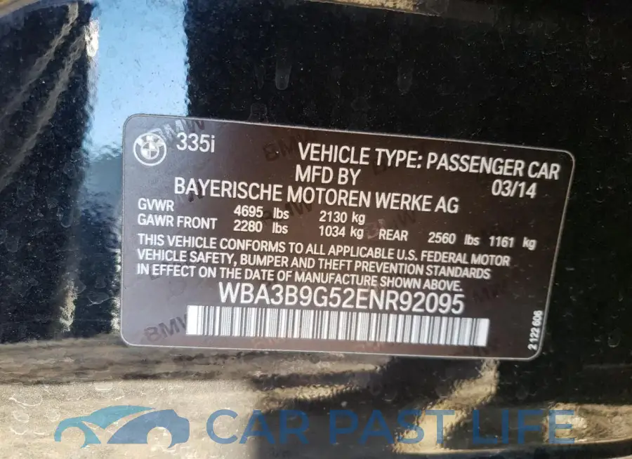 WBA3B9G52ENR92095# 12