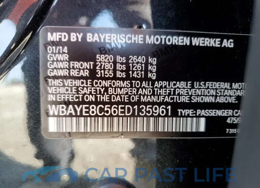 WBAYE8C56ED135961# 12