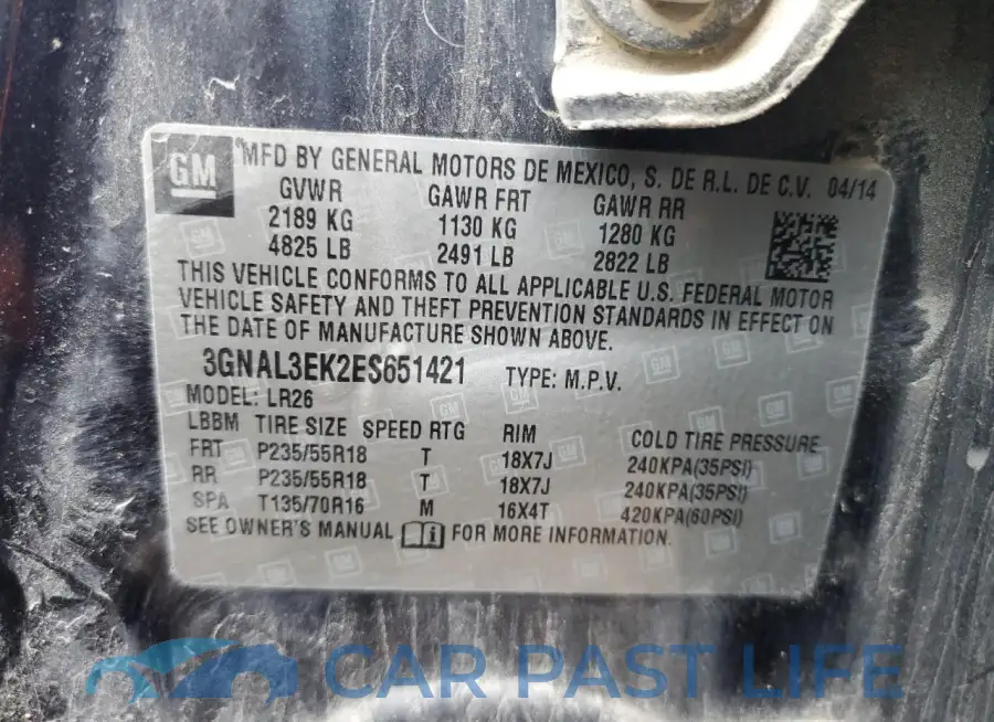 3GNAL3EK2ES651421# 12
