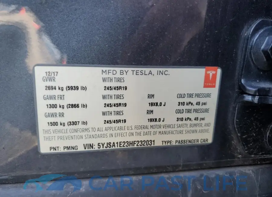 5YJSA1E23HF232031# 12