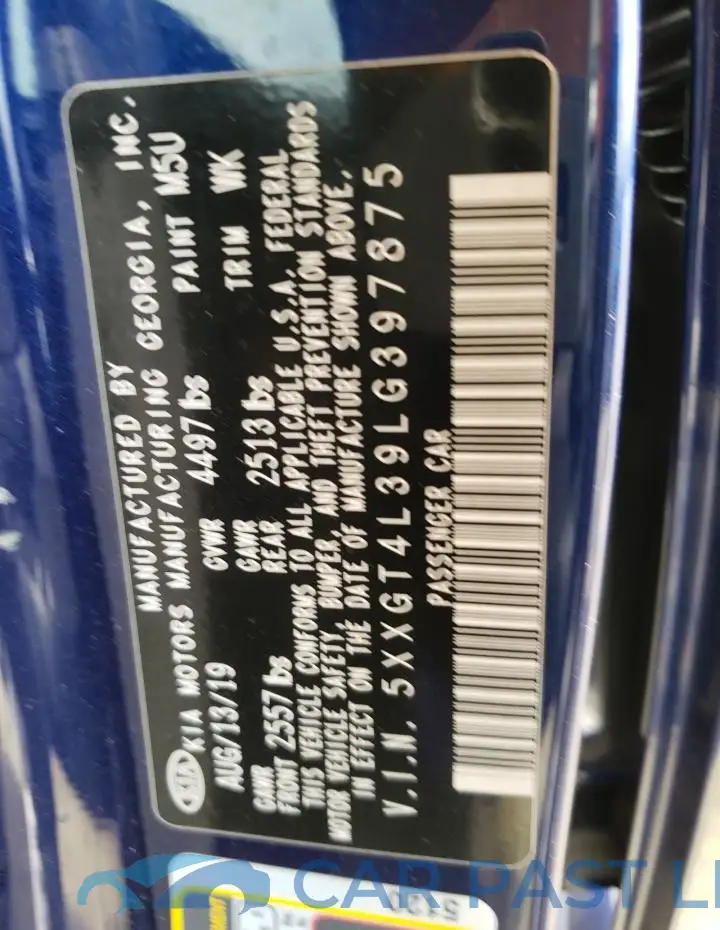 5XXGT4L39LG397875# 13