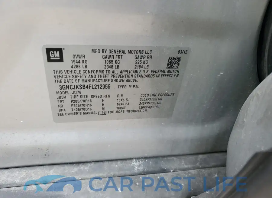 3GNCJKSB4FL212956# 13