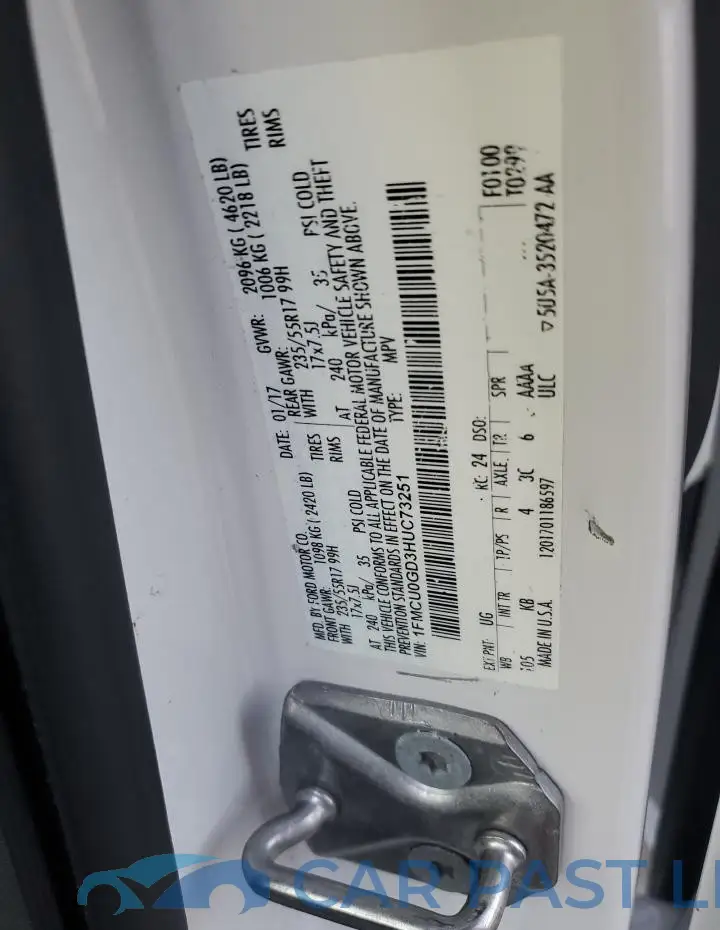 1FMCU0GD3HUC73251# 12