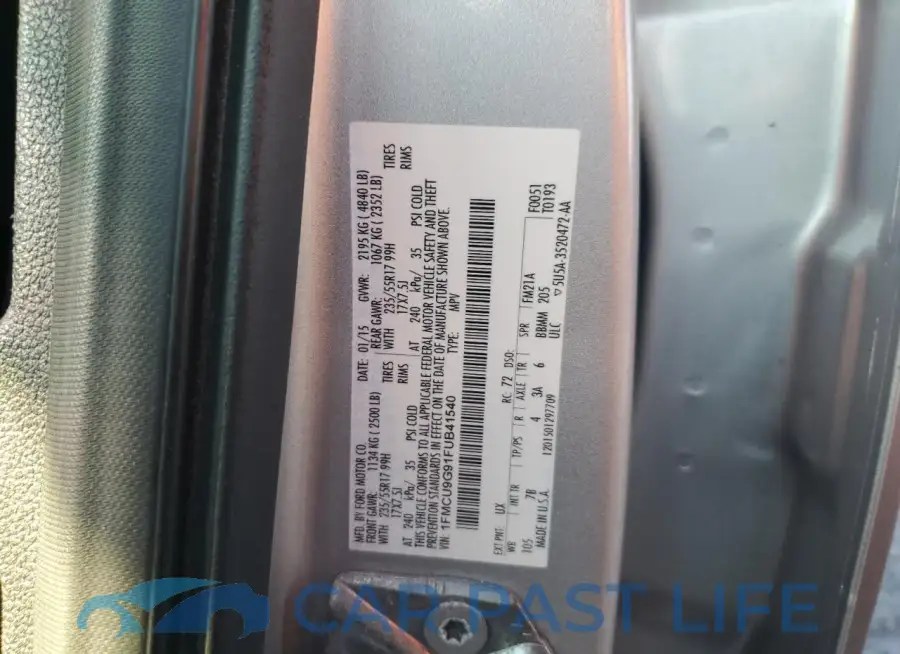 1FMCU9G91FUB41540# 12