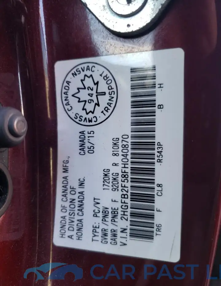 2HGFB2F58FH040870# 13