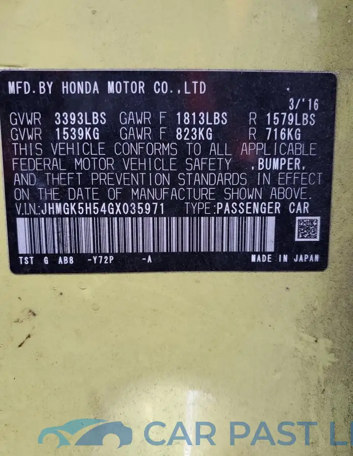 JHMGK5H54GX035971# 13
